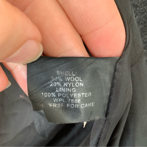 Wool Blend Jacket Grey Mid-Length Single Breasted Coat Anne Klein Extra Small - Picture 10 of 13